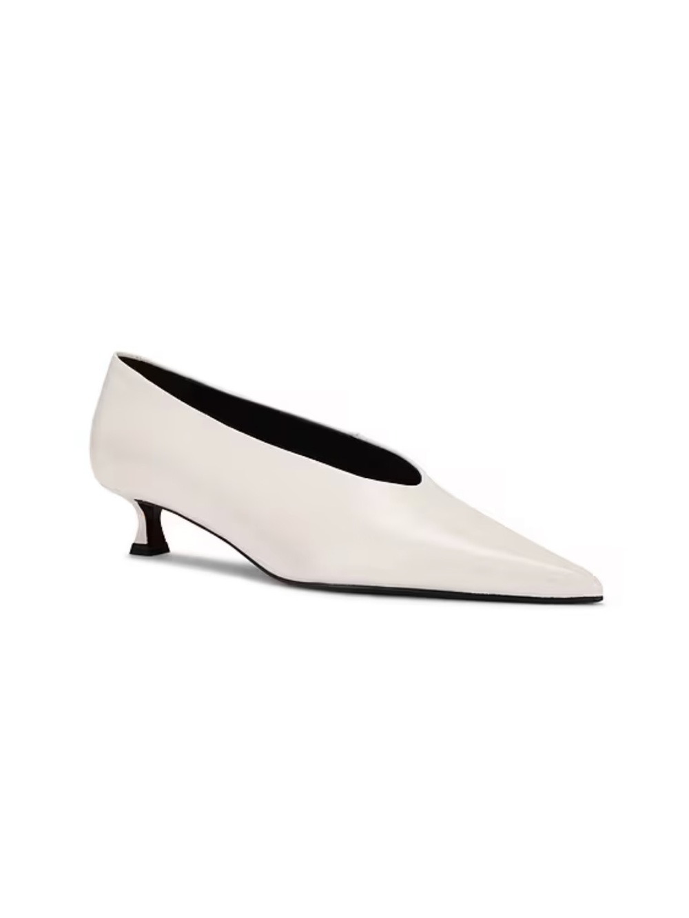 Tony Bianco 
Elegant Pointed Kitten Heel Pumps - White